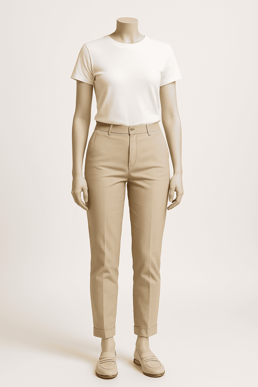 White T-Shirt on Manikin